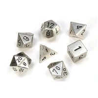 Chessex D7-Die Set Metal Polyhedral Silver 7-Die Set