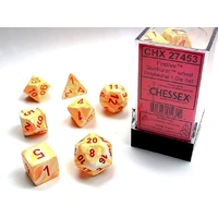 Chessex D7-Die Set Festive Polyhedral Sunburst/red 7-Die Set