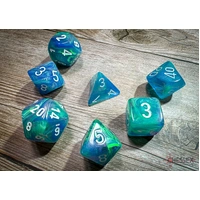 Chessex D7-Die Set Festive Polyhedral Waterlily/white 7-Die set