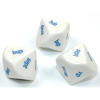 CHX KOP13698 d10 French Word Numbers White/Blue