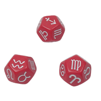 CHX KOP19011 Zodiac Symbols Red/white 18mm d12