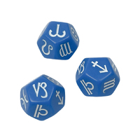 CHX KOP19013 Zodiac Symbols Blue/white 18mm d12