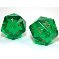 CHX KOP18219 55mm Jumbo d20 Translucent Green w/gold