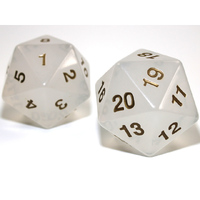 CHX KOP18302 55mm Jumbo d20 Translucent Pearl/gold