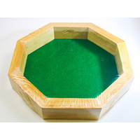 CHX KOP11888 10 inch Wood Dice Tray Octagon-Shaped