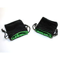 CHX KOP18276 3Â¾" x 4" Velvet Bag Green inside/Black outside