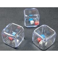 CHX KOP11952 1 Red & 1 White & 1 Blue 5mm d6 in a 25mm cube