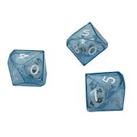 CHX KOP12593 10 Sided Double Dice Blue Translucent