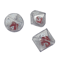 CHX KOP11770 10 Sided Double Dice Clear Transluscent