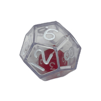 CHX KOP12457 12 Sided Double Dice Clear Translucent