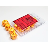 Chessex D10 DiceFestive Sunburst/red Set of Ten d10s