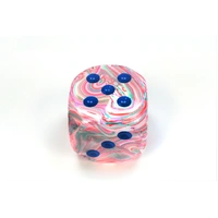 Chessex D6 DiceFestive 50mm w/pips Pop Art/blue d6