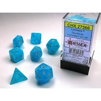 Chessex D7-Die Set Luminary Polyhedral Sky/silver 7-Die Set