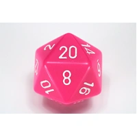 Chessex D20 Dice Opaque 34mm Pink/white d20