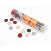 CHX 01196 Frosted Assorted Colors Glass Stones Tube