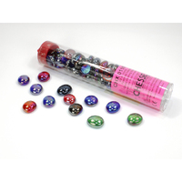 CHX 01197 Iridized Assorted Colors Glass Stones Tube