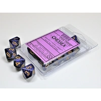 Chessex D10 DiceSpeckled Golden Cobalt Set of Ten d10s