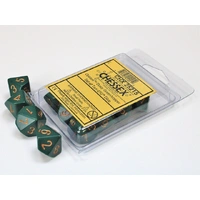 Chessex D10 DiceOpaque Dusty Green/copper Set of Ten d10s 