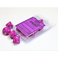 Chessex D10 DiceOpaque Light Purple/white Set of Ten d10s