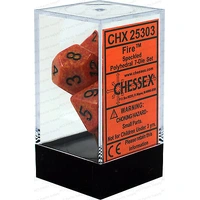 D7-Die Set Dice Speckled Polyhedral Fire (7 Dice in Display)