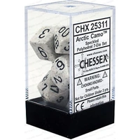 D7-Die Set Dice Speckled Polyhedral Arctic Camo (7 Dice in Display)