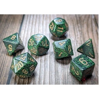 Chessex D7-Die Set  Speckled Polyhedral Golden Recon 7-Die Set