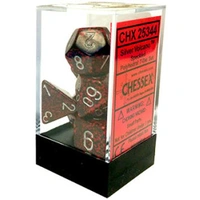 D7-Die Set Dice Speckled Polyhedral Silver Volcano (7 Dice in Display)