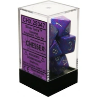 D7-Die Set Dice Speckled Polyhedral Silver Tetra (7 Dice in Display)