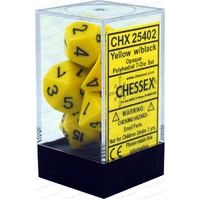 Chessex D7-Die Set  Opaque Polyhedral Yellow/black 7-Die Set