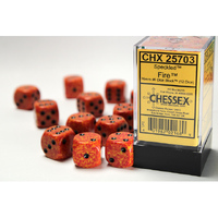 CHX 25703 Speckled Fire 16mm d6 Dice Block (12 dice)