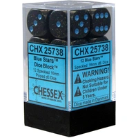 Chessex D6 Speckled 16mm d6 Blue Stars Dice Block (12 dice)