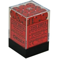 Chessex D6 Opaque 12mm d6 Red/black Dice Block (36 dice)