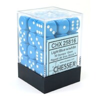 CHX 25816 Opaque 12mm d6 Light Blue/White Block (36)