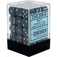 Chessex D6 Speckled 12mm d6 Sea Dice Block (36 dice)