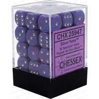 Chessex D6 Speckled 12mm d6 Silver Tetra Dice Block (36 dice)