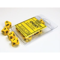 Chessex D10 DiceOpaque Yellow/black Set of Ten d10s