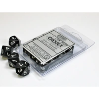 Chessex D10 DiceOpaque Black/white Set of Ten d10s