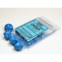 Chessex D10 DiceOpaque Light Blue/white Set of Ten d10s