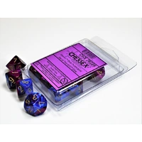 Chessex D10 DiceGemini Blue-Purple/gold Set of Ten d10s