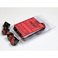 Chessex D10 DiceGemini Black-Red/gold Set of Ten d10s