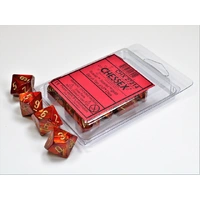 Chessex D10 DiceScarab Scarlet/gold Set of Ten d10s 