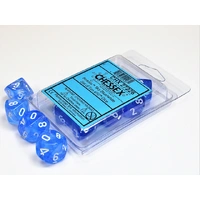 Chessex D10 DiceBorealis Sky Blue/white Set of Ten d10s