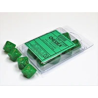 Chessex D10 DiceVortex Green/gold Set of Ten d10s