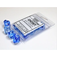 Chessex D10 DiceNebula Dark Blue/white Set of Ten d10s