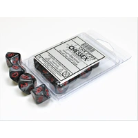 Chessex D10 DiceVelvet Black/red Set of Ten d10s 