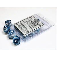 Chessex D10 DiceLustrous Slate/white Set of Ten d10s