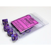 Chessex D10 DiceLustrous Purple/gold Set of Ten d10s