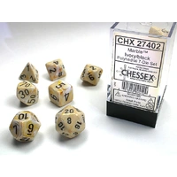 Chessex D7-Die Set Marble Polyhedral Ivory/black 7-Die Set