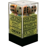 Chessex D6 Festive 16mm d6 Circus/black Dice Block (12 dice)