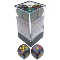 Chessex D6 Festive 16mm d6 Mosaic/yellow Dice Block (12 dice)